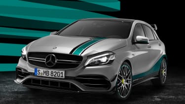 特殊梅赛德斯-AMG A 45 Petronas Edition Marks F1获胜