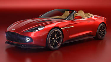 新的阿斯顿马丁vanquish zagato volante掉了它的罩