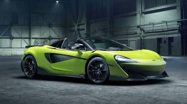 2019年McLaren 600LT蜘蛛吹顶部