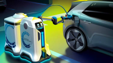 Volkswagen预览电动汽车充电机器人概念