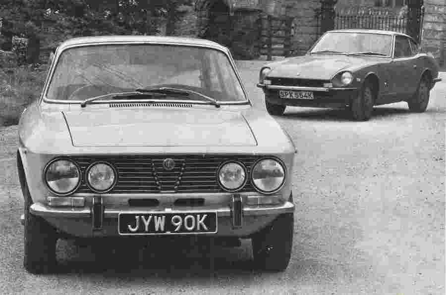 返回1972年星期四：Datsun 240z vs alfa romeo 2000 gtv