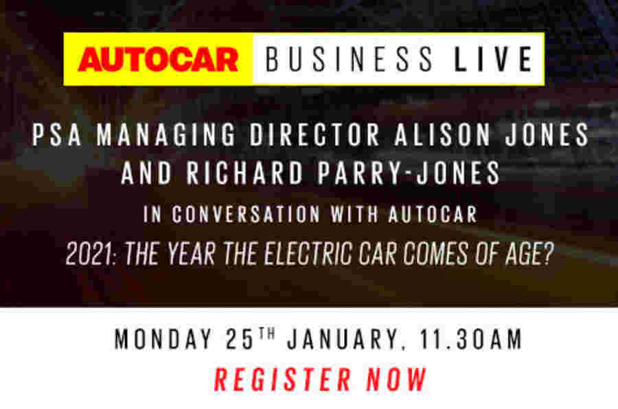 Autocar Business Live：在1月25日加入网络研讨会，因为我们讨论2021年将是电动车的年份